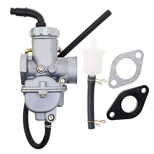 WOOSTAR PZ20 Carburetor 20mm with Fuel Filter Gaskets Replacement for CRF50F XL75 CRF80F XR50R Taotao 110 Dirt Bike Chinese ATV Quad Scooter