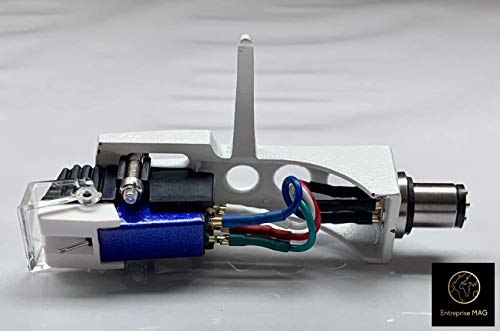 Cartridge and Stylus, needle with mounting bolts And white Headshell for Technics SL-5100, SL-5200, SL-5300, SL-5310, SL-5350, SL-Q33K, SL-Q3K, SL-20A, SL-220, SL-221, SL-23