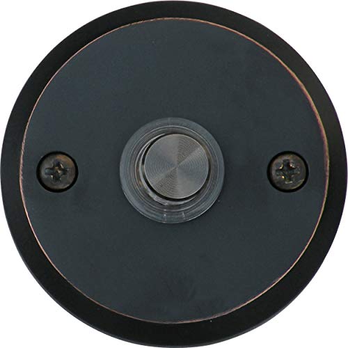 Knoxx Hardware BBP5LBXORB Oil Rubbed Bronze 2.5' Lighted Metro Round Door Bell Button, 1-Pack