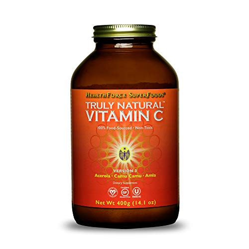 HealthForce SuperFoods Truly Natural Vitamin C - 400 Grams - Whole Food Vitamin C Complex from Acerola Cherry Powder - Immune Support - Vegan, Gluten Free - 67 Servings