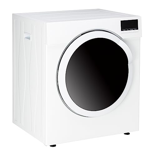 Bonnlo 13 lbs Portable Clothes Dryer, 3.22 Cu.Ft Compact Laundry Dryer with Stainless Steel Tub & LCD Screen, 1500W, White