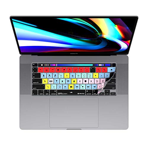MacBook Pro Final Cut Pro X Keyboard Cover, Ultra Thin Skin Fits 13 & 16 Inch Mac Pro Laptop Computer Models 2020+, 100 Functional Shortcut Keys for Faster Video Editing by Editors Keys