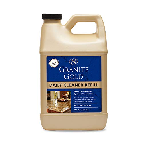 Granite Gold Daily Cleaner Refill Streak-Free Cleaning for Granite, Marble, Travertine, Quartz, Natural Stone Countertops, and Floors, 64 Fluid Ounces, 1-Pack