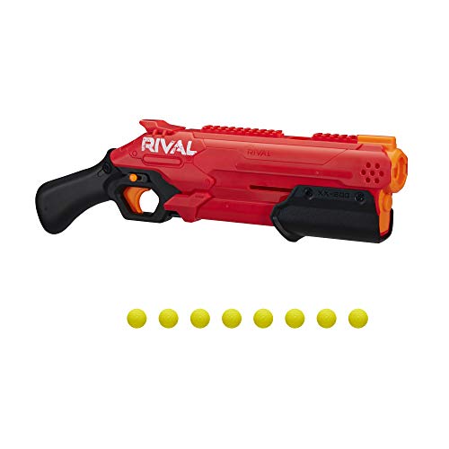 NERF Rival Takedown XX-800 Blaster - Pump Action, Breech-Load, 8-Round Capacity, 90 FPS, 8 Official Rival Rounds - Team Red