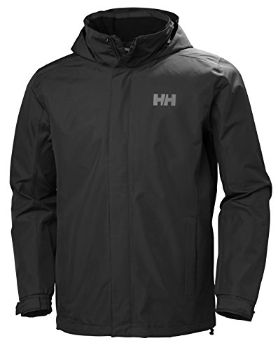 Helly Hansen Men's Dubliner Waterproof Windproof Breathable Rain Coat Jacket, 990 Black, X-Large
