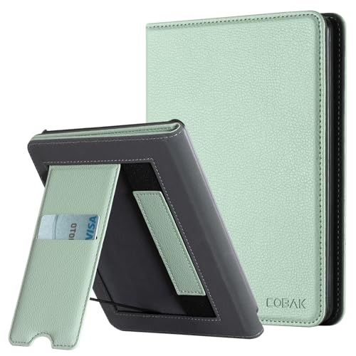 CoBak Kindle Paperwhite Case with Stand - Durable PU Leather Cover with Auto Sleep Wake, Card Slot, Hand Strap Feature - Fits Kindle Paperwhite 11th Generation 6.8' and Signature Edition 2021 Released