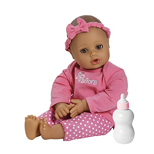 Adora Playtime Collection Pink 13 Soft Baby Doll with Bottle