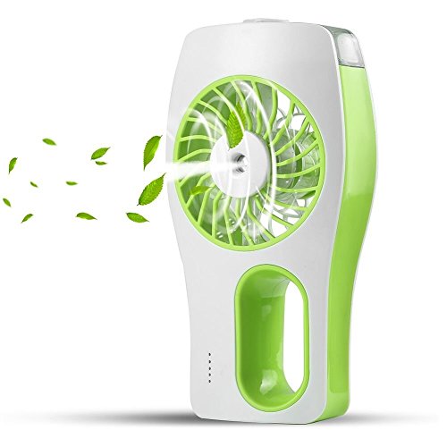 CTLpower Mini USB Fan,Portable Rechargerble Personal Cooling Fan with Misting and Ultra-quiet for Travel,Home, and Office (Green)