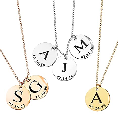 Personalized Gifts Initial Name Necklace Handmade Family Jewelry Gifts for Women Mom Grandma Family Gifts Graduation Day Gift for Best Friend Jewelry Friendship Necklace Letter Jewelry Gift -LCN-ID