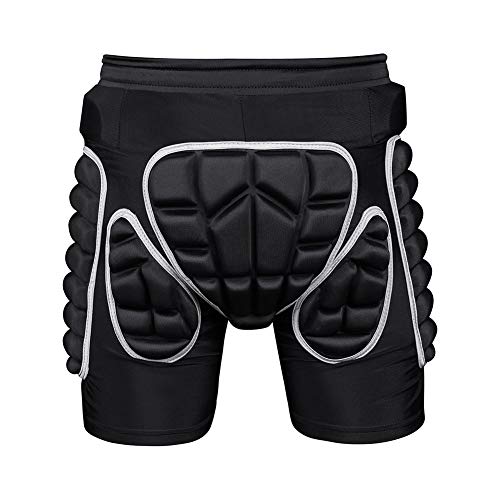 Protection Hip,3D Padded Shorts Breathable Protective Gear for Ski Skate Snowboard Skating Skiing (Small)
