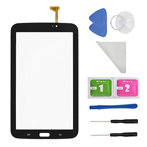 Black Touch Digitizer Screen Replacement for Samsung Galaxy Tab 3 7.0 SM-T210 T210R T210L T217S 217A(WiFi Ver.No Speaker Hole) + PreInstalled Adhesive with Tools
