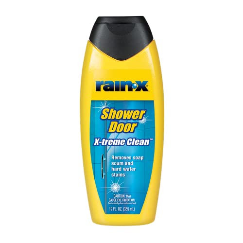 Rain-X 630035 X-Treme Clean Shower Door Cleaner, 12 Fl. Oz, Formulated To Clean Glass Doors - Easy To Use, Removes Soap Scum, Dirt, Hard Water Build-up, Calcium, Lime And Rust Stains