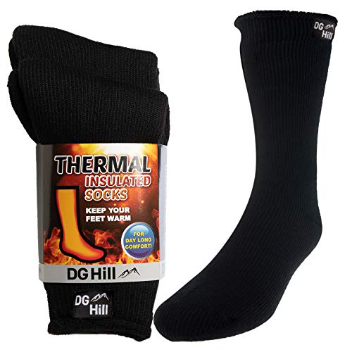 DG Hill (2pk or 4pk Thermal Socks for Men and Women, Heated Winter Boot Socks, Insulated for Cold Weather