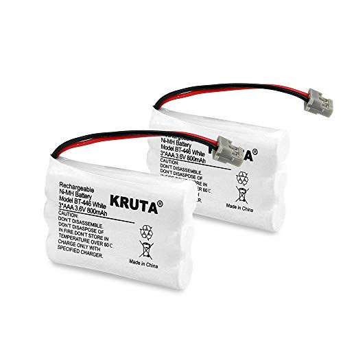 Kruta BT-446 Rechargeable Cordless Phone Battery for Uniden BT-446 BT446, BP-446 BP446, BT-1005 BT1005, TRU9460, TRU9465, TRU9480, TCX-800 (Pack of 2)