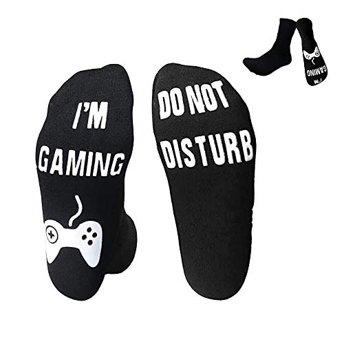 Do Not Disturb Gaming Socks ,Funny Christmas Gifts & White Elephnt Gift for Teens Kid boys Mens Womens Gamer Lovers