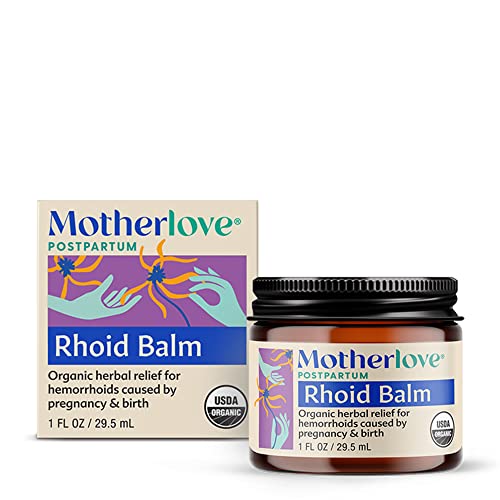 Motherlove Mom's Bottom Balm (1 oz) Organic Herbal Salve w/Witch Hazel for Bottoms During Pregnancy & Postpartum —Non-GMO Ointment