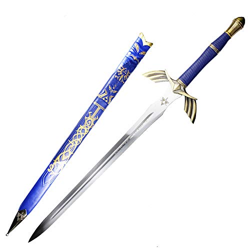 Fantasy Swords of Master Swords Replica Collection. Dull Blade. for Collection, LARP, Cosplay, Gifts (6013-Blue)