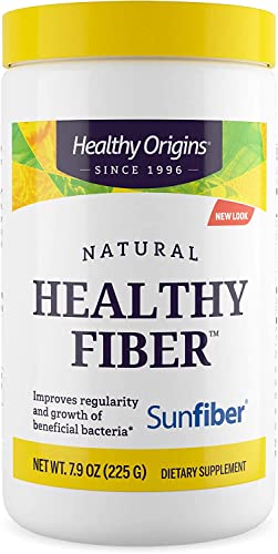 Healthy Origins Healthy Fiber - Clear Mixing (Sunfiber), 225 g - Gut Health Supplements for Women & Men - Fiber Powder Dietary Supplement - Gluten-Free Supplement - 7.9 Oz