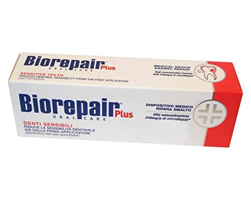 Biorepair Sensitive Teeth Daily Toothpaste - 2.54 Fluid Ounces (75ml) Tube [ Italian Import ]