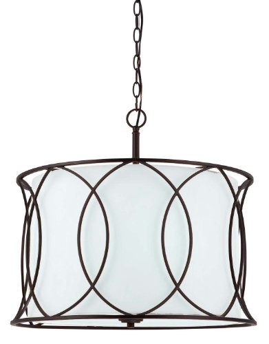 Canarm ICH320A03ORB20 Monica 3-Light Chandelier, 20.5' x 20.5' x 17.5', Oil Rubbed Bronze