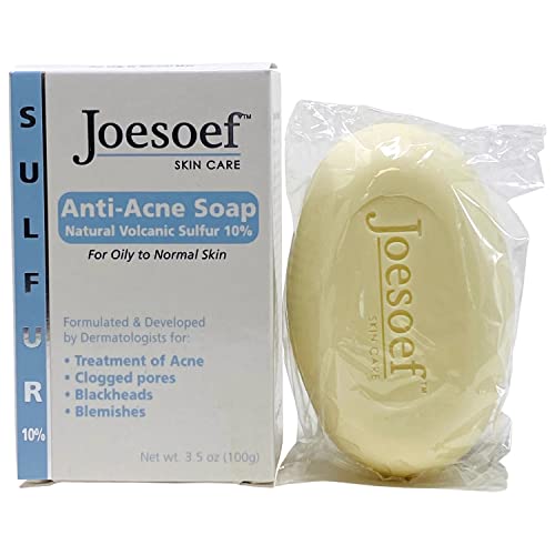 JOESOEF SKIN CARE Sulfur Soap for Acne Pharmaceutical Grade Dermatologists Approved for Acne Rosacea 100G