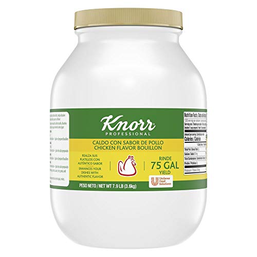 Knorr Professional Caldo de Pollo, Bouillon with Chicken Flavor Granulated Bouillon as a Base, Marinade, Flavor Enhancer, Shelf Stable Convenience, 0g Trans Fat, 7.9 lb (Pack of 1)
