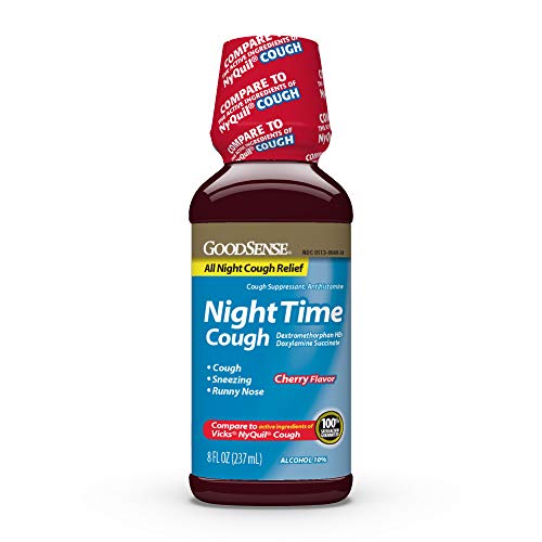 GoodSense Nighttime Cough Syrup for Cough Relief, 8 Fluid Ounce