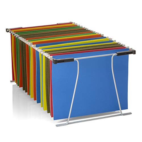 Officemate Universal Hanging File Frame, Letter and Legal Size, Rails 24 to 27, Steel, 1 Set (91966), Assorted Colors