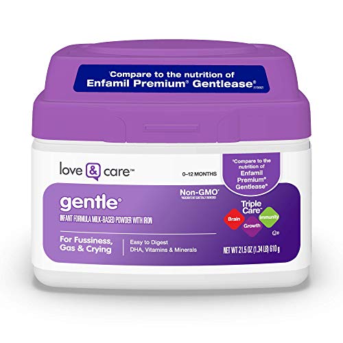 Love & Care Gentle Baby Formula Milk-Based Powder with Iron, 21.5 Ounce