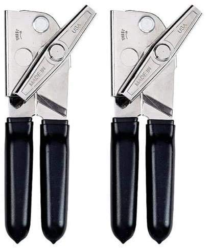 EZ-DUZ-IT Deluxe Can Opener with Black Grips(Pack of 2)