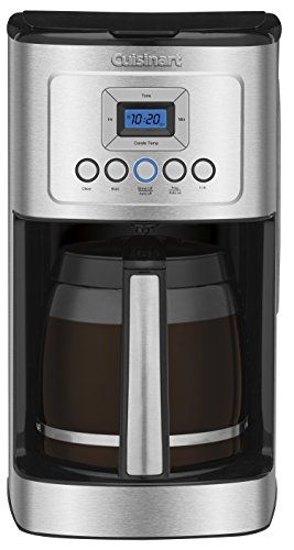 Coffee Maker by Cuisinart, 14-Cup Glass Carafe, Fully Automatic for Brew Strength Control & 1-4 Cup Setting, Stainless Steel, DCC-3200P1
