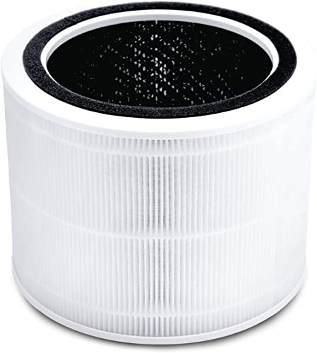 LEVOIT Air Purifier Replacement Filter, 3-in-1 True HEPA, High-Efficiency Activated Carbon, Core 200S-RF, White