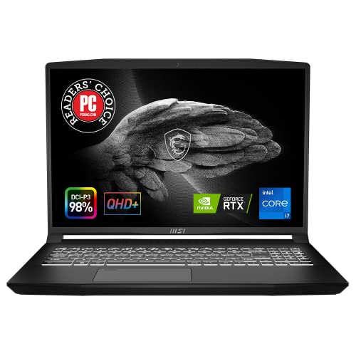 MSI Creator M16 16' Content Creation Laptop: Intel Core i7-12650H RTX 3060 32GB 1TB NVMe SSD, QHD+ 16:10 60Hz 100% DCI-P3, 180-Degree Lay-Flat, Cooler Boost Trinity+, Win 11 Home: Black A12UEV-468