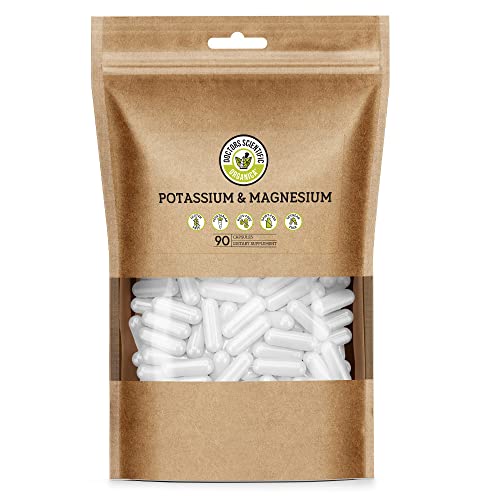 DSO Magnesium Potassium Supplements - 90 Count - Doctor Designed High Absorption Potassium Magnesium Supplement – Vegan Potassium Aspartate for Sleep - Leg Cramp Relief