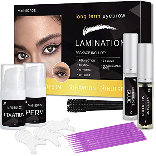 Brow Lamination Kit, Professional Eyebrow Lift Kit, Eyebrow Pomade - Easy to use, Long Lasting, Perfect for Fuller Messy Downward Eyebrow Makeup, Eyebrow Perm Kit for Salon Home Use, Lasts 8 Weeks