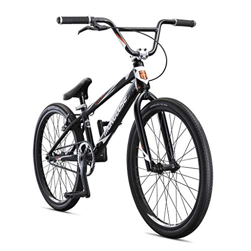Mongoose Title Elite Pro BMX Race Bike with 24-Inch Wheels in Black for Advanced and Returning Riders, Featuring Professional-Grade 6061 Tectonic T1 Biaxial Hydroformed and Butted Aluminum Frame