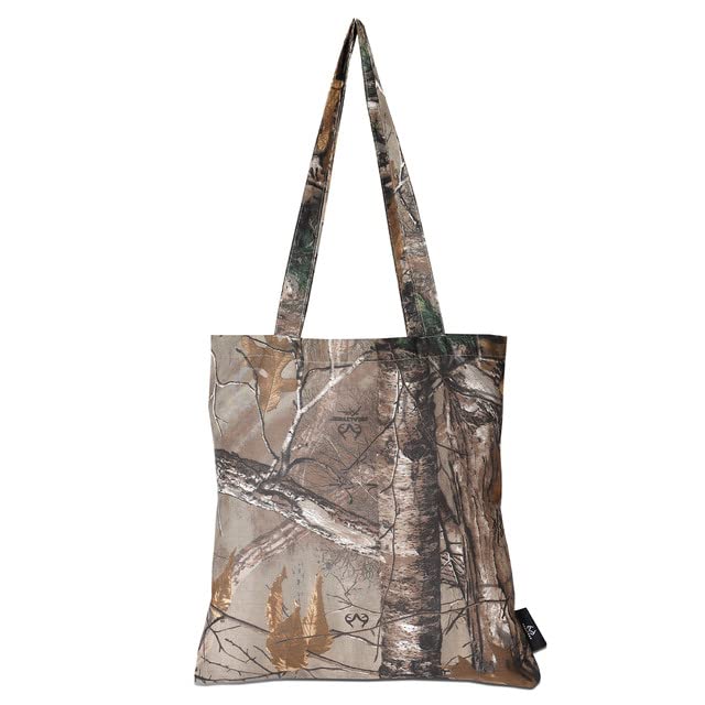 VISI-ONE Realtree Xtra Camouflage Reusable Grocery Shopping Bag with Strap, Cloth Grocery Bag for Vegetable, and Utility Bag - 15' x 16' Inch