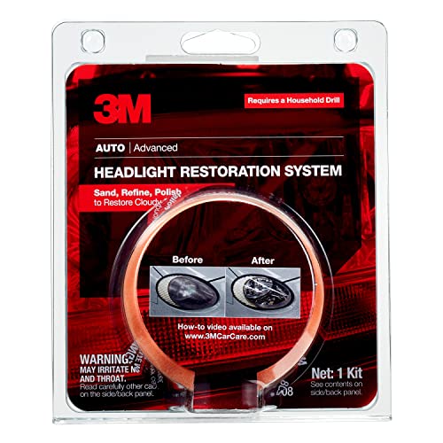 3M Headlight Lens Restoration System, Easy Heavy Duty Car Headlight Restoration Kit