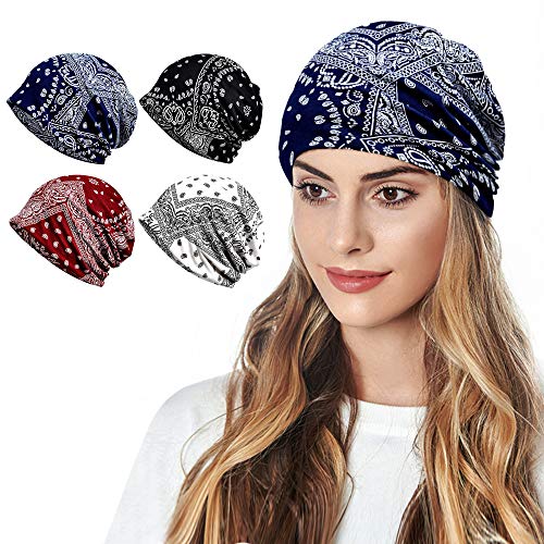 Women's Summer Beanie for Men Hat Boho Hats Adult Dwarf Hats Chemo Cap Cancer Headwear Caps Baggy Skull Sleep Cap Nightcap