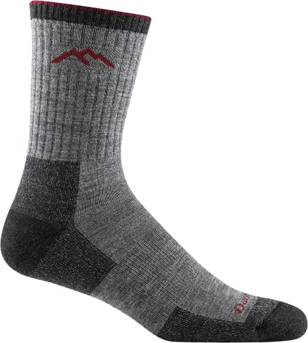 Darn Tough (STYLE #1466 Men's Merino Wool Micro Crew Hiker Sock With Cushion - Charcoal, Large