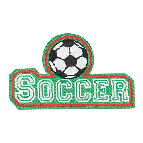 Soccer Embroidered Patches - Green OSFM