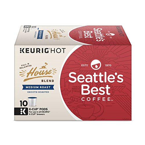 Seattle's Best Coffee House Blend Medium Roast Single Cup Coffee for Keurig Brewers, 1 Individual 3.5 Oz. Pod