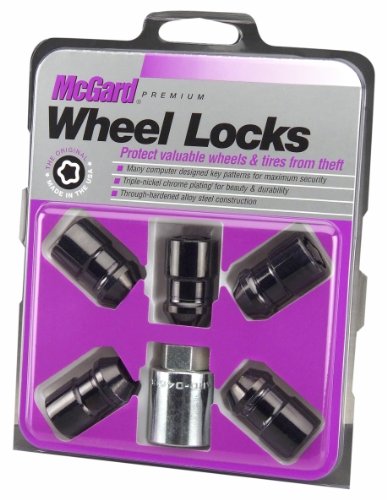 MCGARD 24548 Black Cone Seat Wheel Locks(1/2'-20 Thread Size) - Set of 5