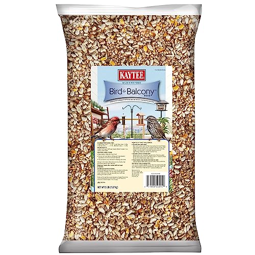 Kaytee Bird & Balcony Wild Bird Food No Mess Seed Blend for City Dwelling Birds Like Finches, Sparrows, Mourning Doves and More, 5 lb