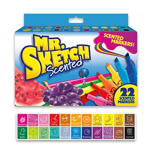 Mr. Sketch Chiseled Tip, 2054594, 22 Assorted Scented Markers