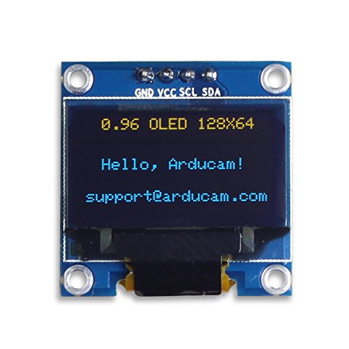 UCTRONICS 0.96 Inch OLED Module 12864 128x64 Yellow Blue SSD1306 Driver I2C Serial Self-Luminous Display Board for Arduino Raspberry Pi Pico