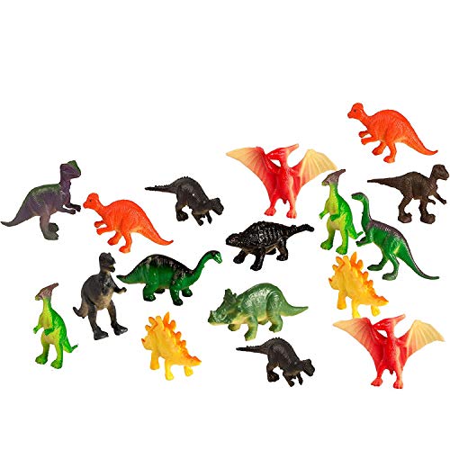 100 Piece Party Pack Mini Dinosaurs - Plastic Mini Educational Dinosaur Animal Toys - Fun Party Gift Favors