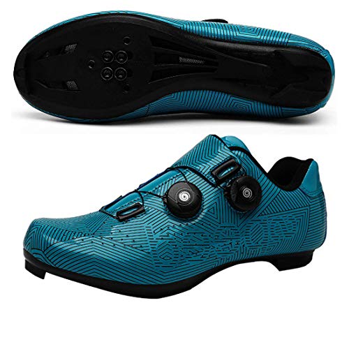 WOLFWAY Road Look Delta Shoes Bike Cycling Shoes for Men Women, Indoor Cycle Bicycle Shoe Compat Spd/Spd-SL