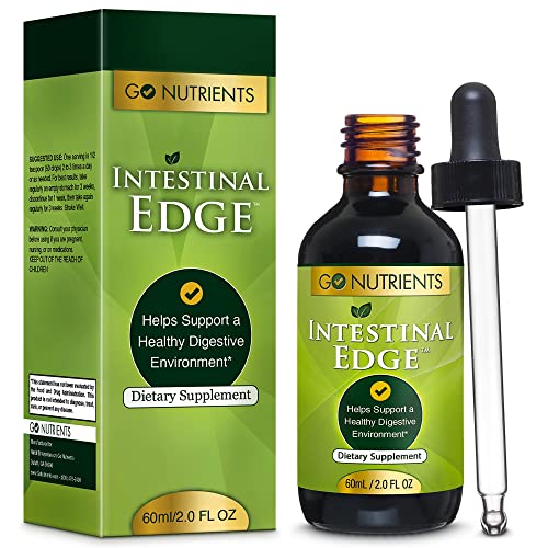 Go Nutrients Intestinal Edge - Digestive Supplement with Black Walnut Hull, Orange Peel, Lavender Flower, Gentian Root, Clove Bud, Wormwood Leaf/Stem, Non-GMO, Soy-Free - 60mL (2 oz.)