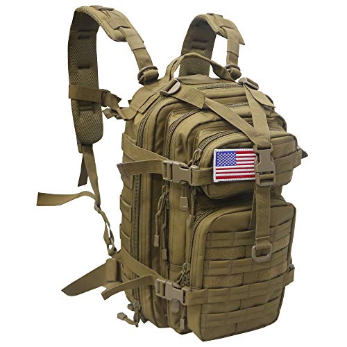 Small 30L Rucksack Military Tactical Backpack Flag Patch Outdoors Bug Out Bag